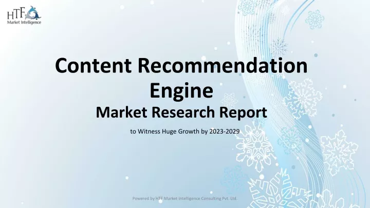 content recommendation engine market research