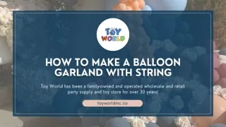 How to make a balloon garland with string
