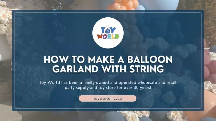 how to make a balloon garland with string