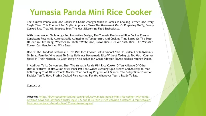 yumasia panda mini rice cooker