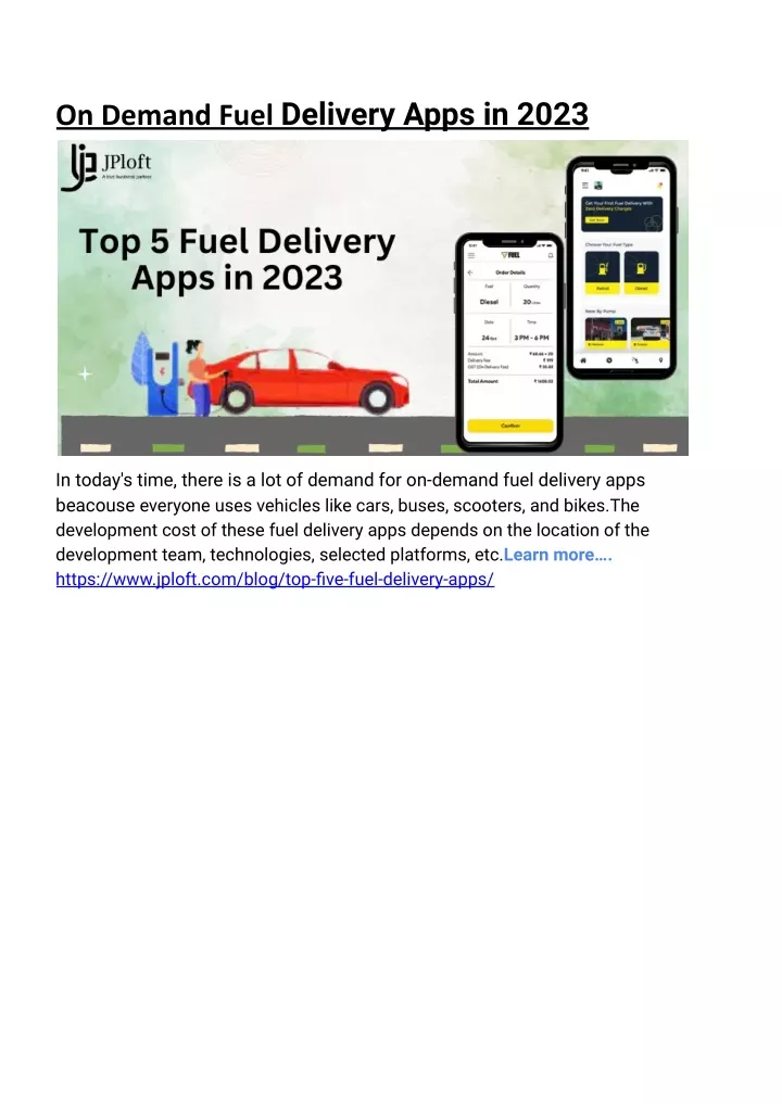 on demand fuel delivery apps in 2023