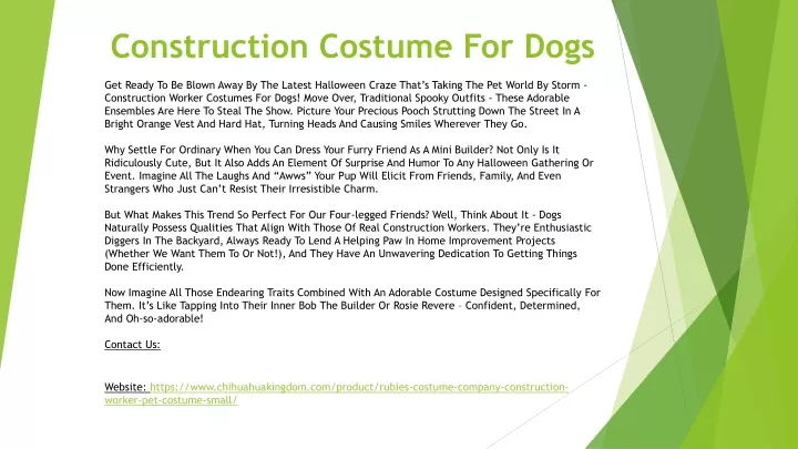 construction costume for dogs