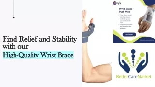 Find Relief and Stability with our High-Quality Wrist Brace