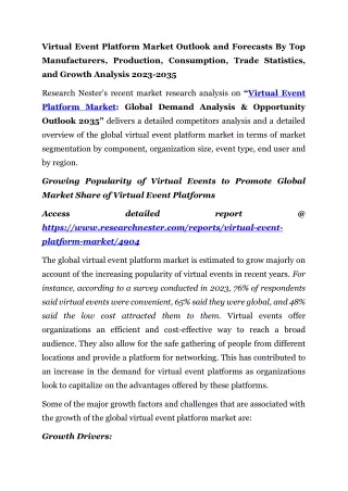 Virtual Event Platform Market Analysis 2023-2035
