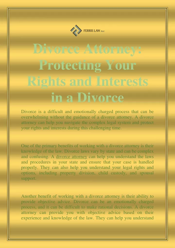 divorce attorney protecting your rights