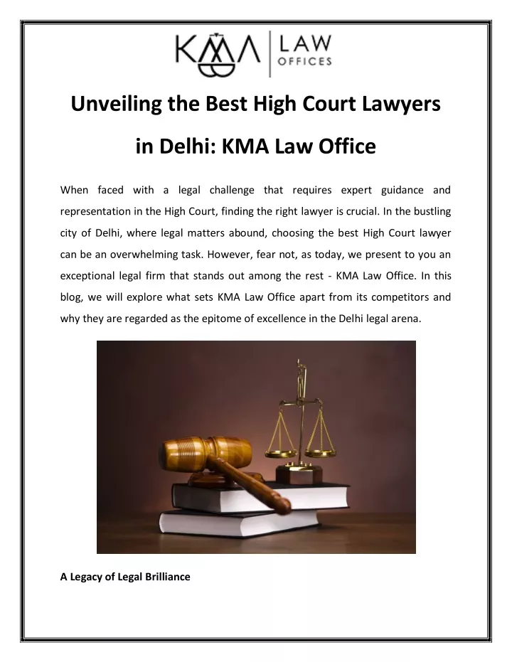 unveiling the best high court lawyers