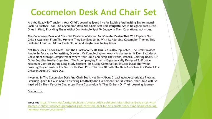 cocomelon desk and chair set