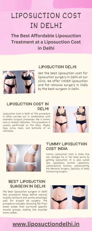 The Best Affordable Liposuction Treatment at a Liposuction Cost in Delhi