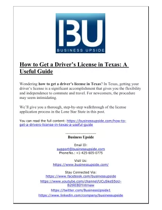 how to get a driver s license in texas a useful