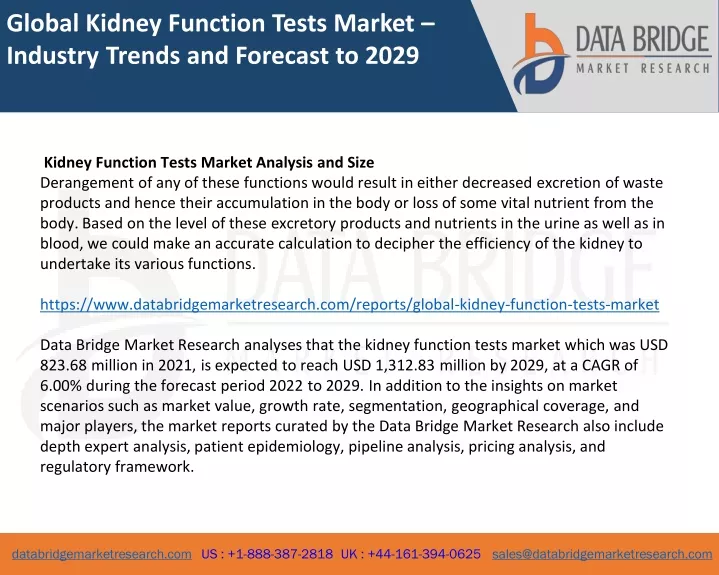 global kidney function tests market industry