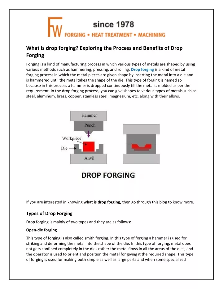 what is drop forging exploring the process