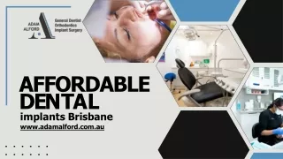 Affordable dental implants Brisbane