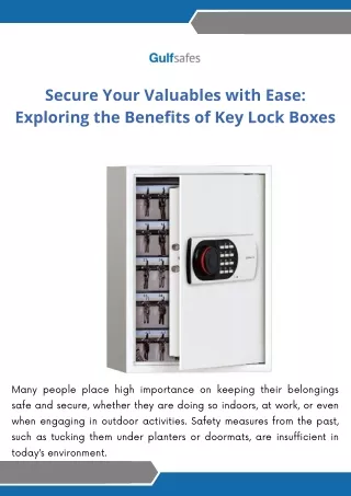 Secure Your Valuables with Ease Exploring the Benefits of Key Lock Boxes