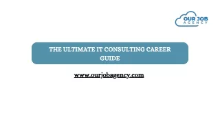 the ultimate it consulting career guide