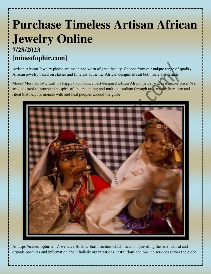 purchase timeless artisan african jewelry online