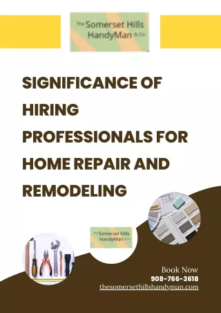 Home Repair And Home Remodeling Services Bernardsville | The Somerset Hills Hand