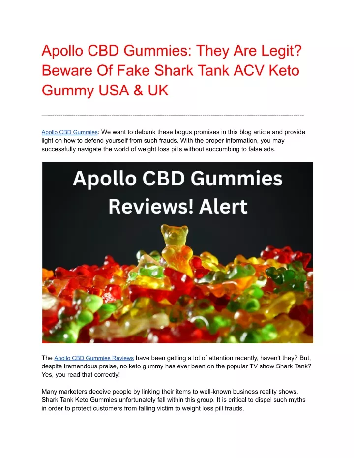 apollo cbd gummies they are legit beware of fake