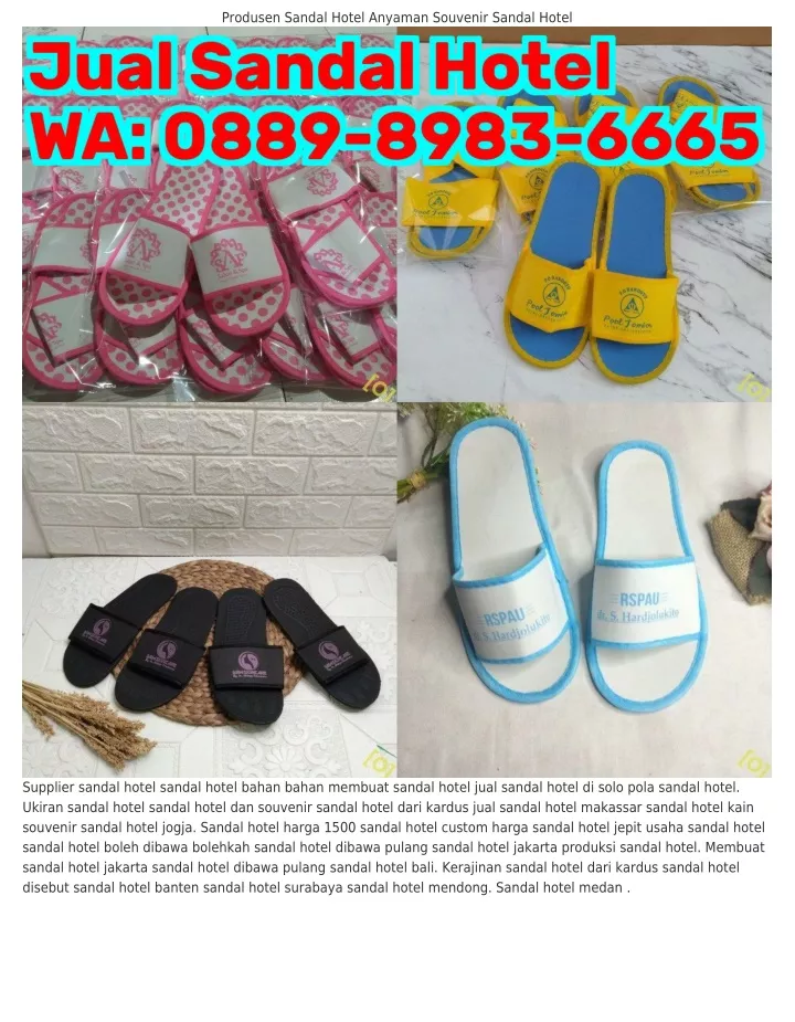 produsen sandal hotel anyaman souvenir sandal