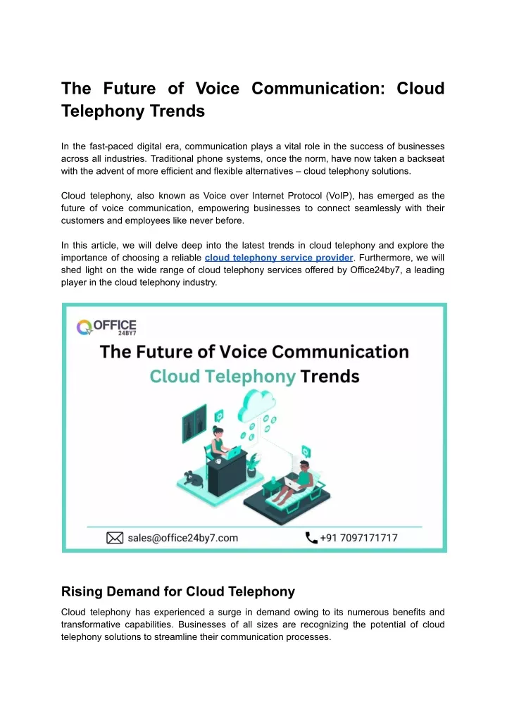 the future of voice communication cloud telephony