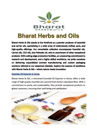 Bharat Herbs and Oils