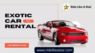 Exotic Car Rental Services in Hollywood, CA
