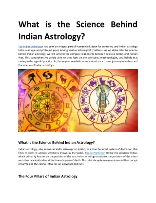 what is the science behind indian astrology