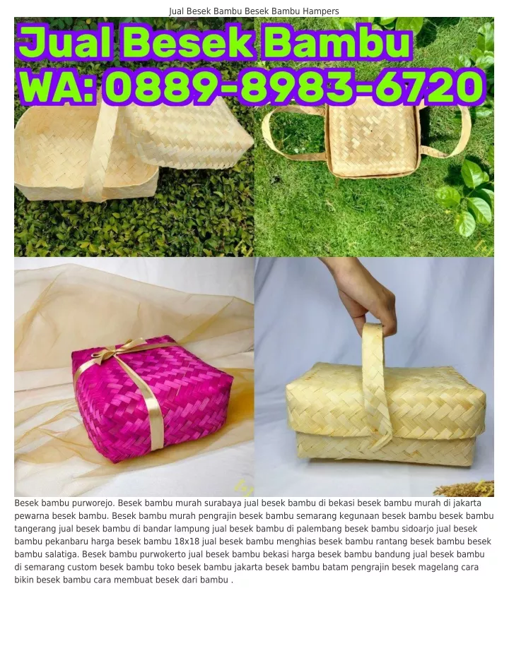 jual besek bambu besek bambu hampers