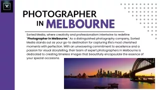 Sorted Media: Your Premier Photographer in Melbourne, Capturing Moments with Per