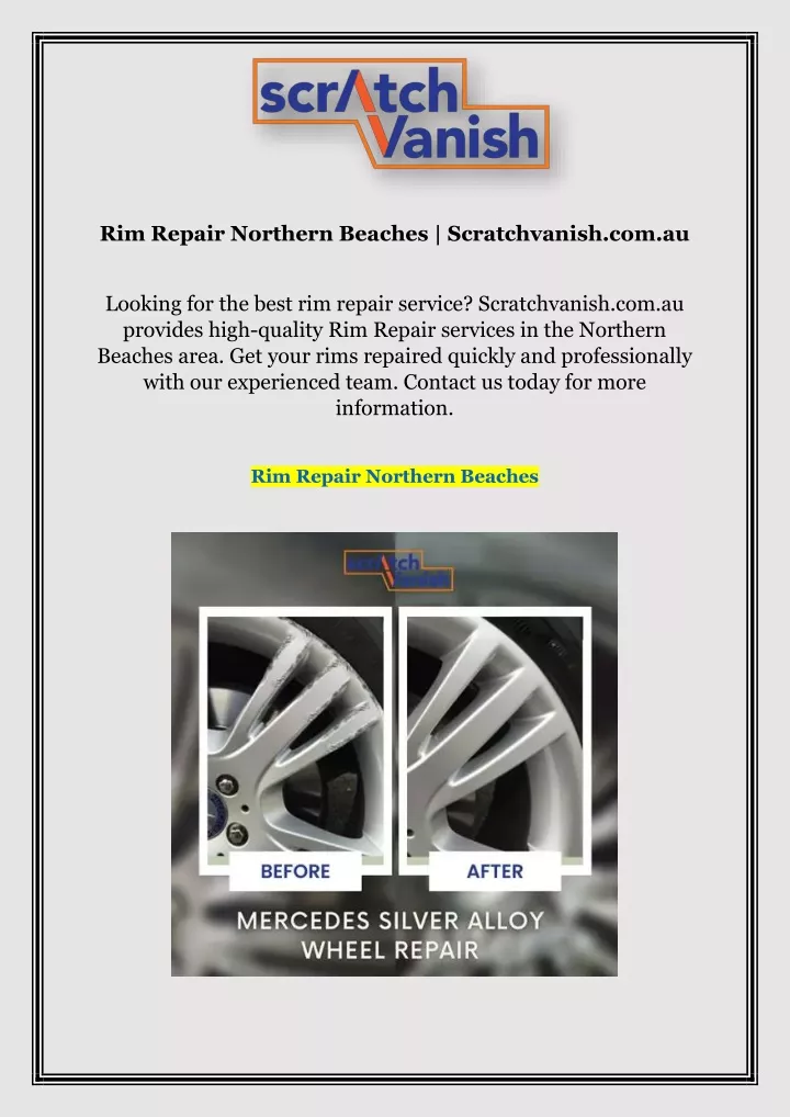 rim repair northern beaches scratchvanish com au