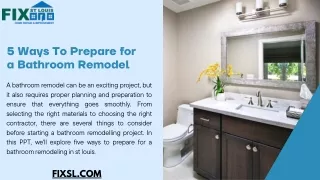 5 Ways To Prepare for a Bathroom Remodel