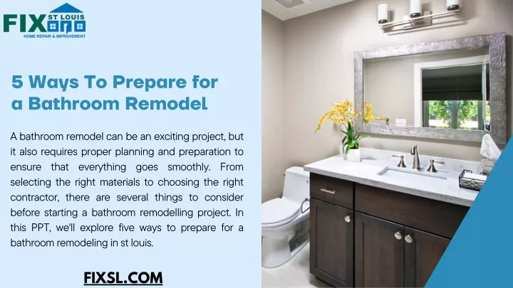 5 ways to prepare for a bathroom remodel