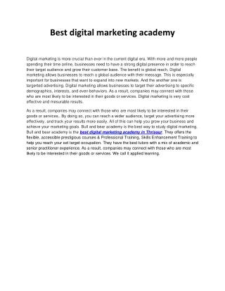 digital marketing academy