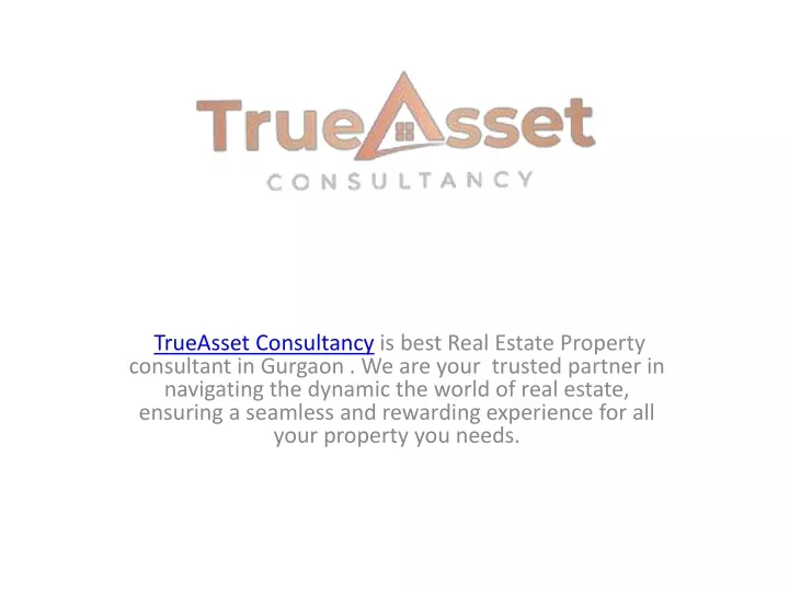 trueasset consultancy is best real estate