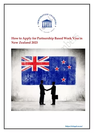 How to Apply for Partnership Based Work Visa in New Zealand 2023