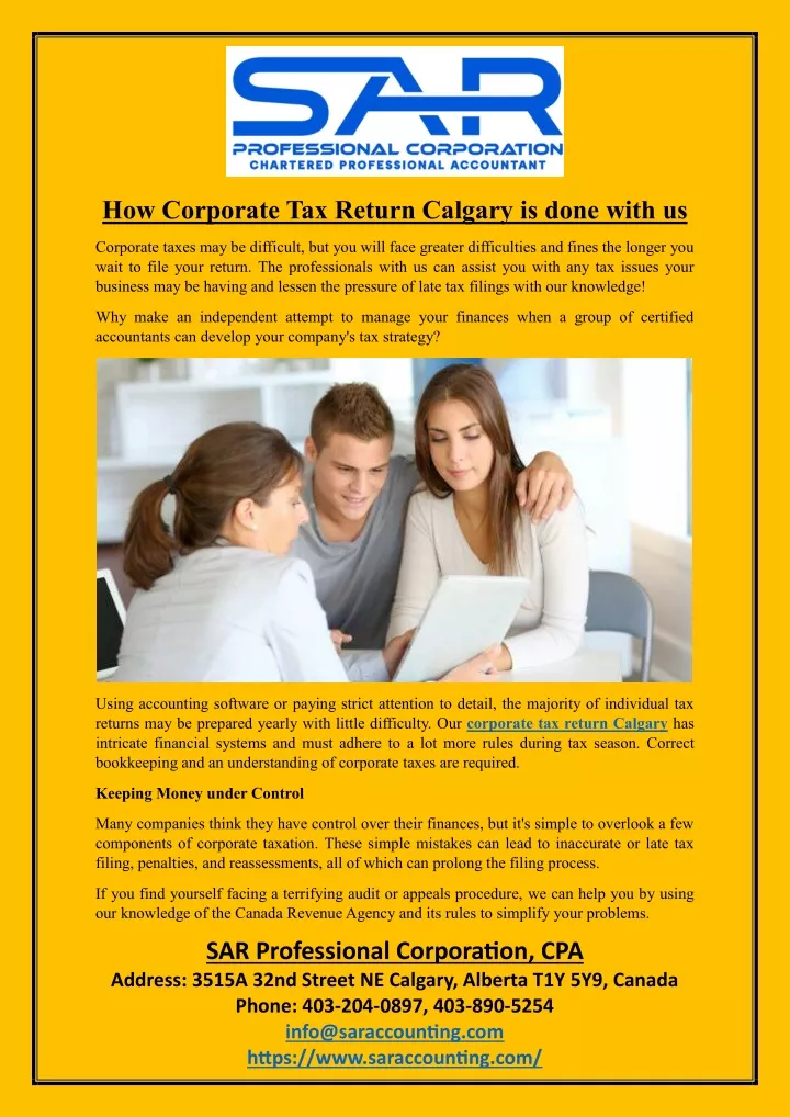 how corporate tax return calgary is done with us