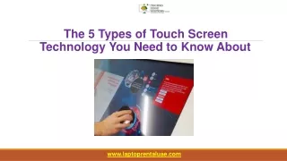 the 5 types of touch screen technology you need