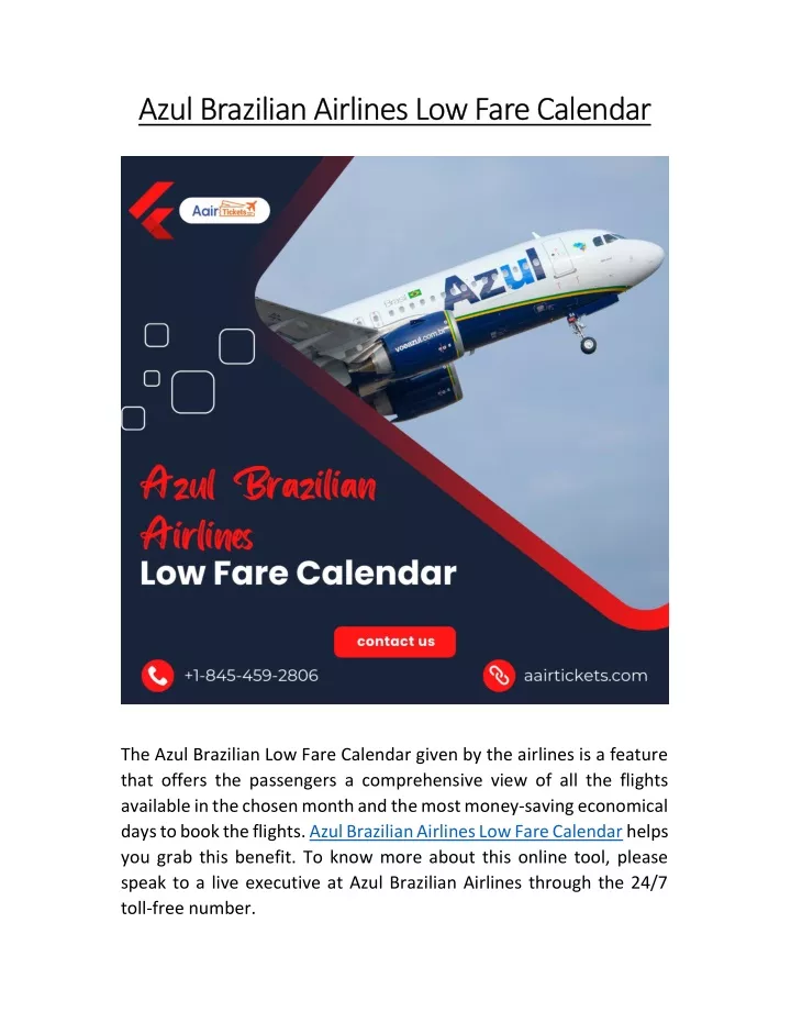 azul brazilian airlines low fare calendar azul