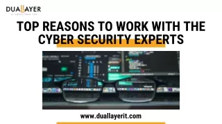 Top Reasons to Work with the Cyber Security Experts