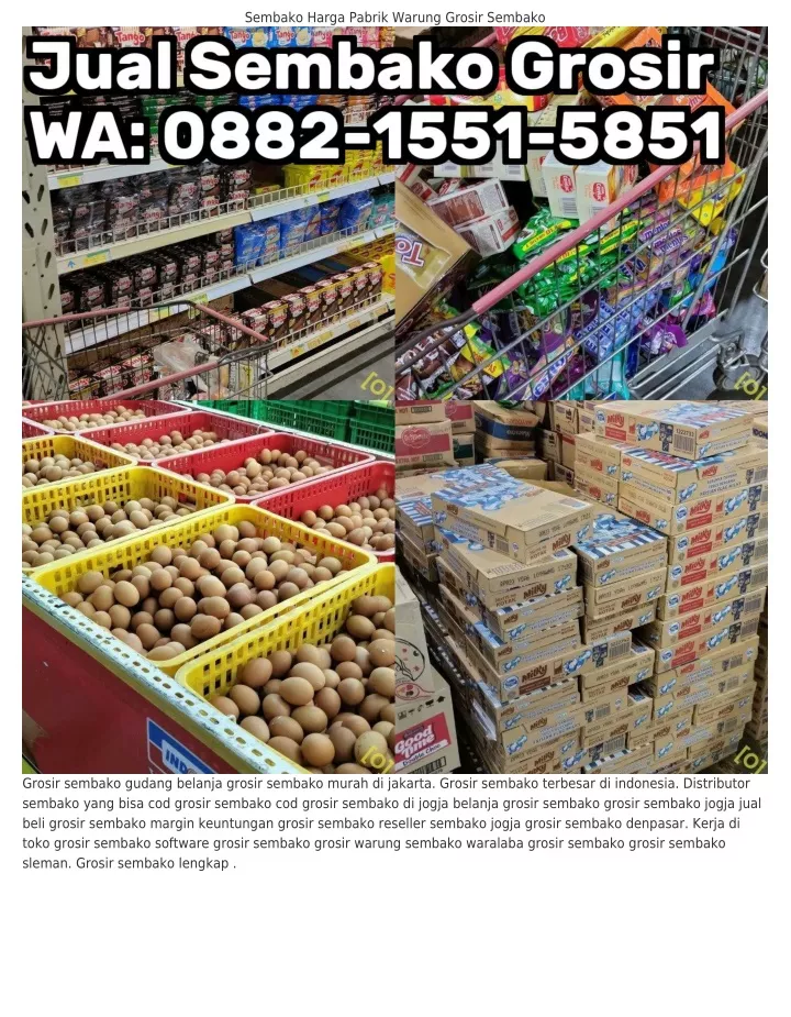 sembako harga pabrik warung grosir sembako