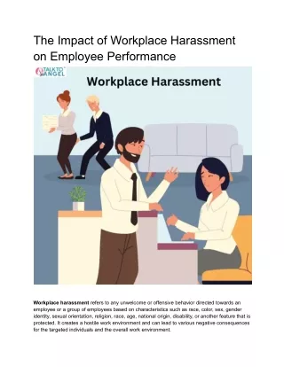 the impact of workplace harassment on employee