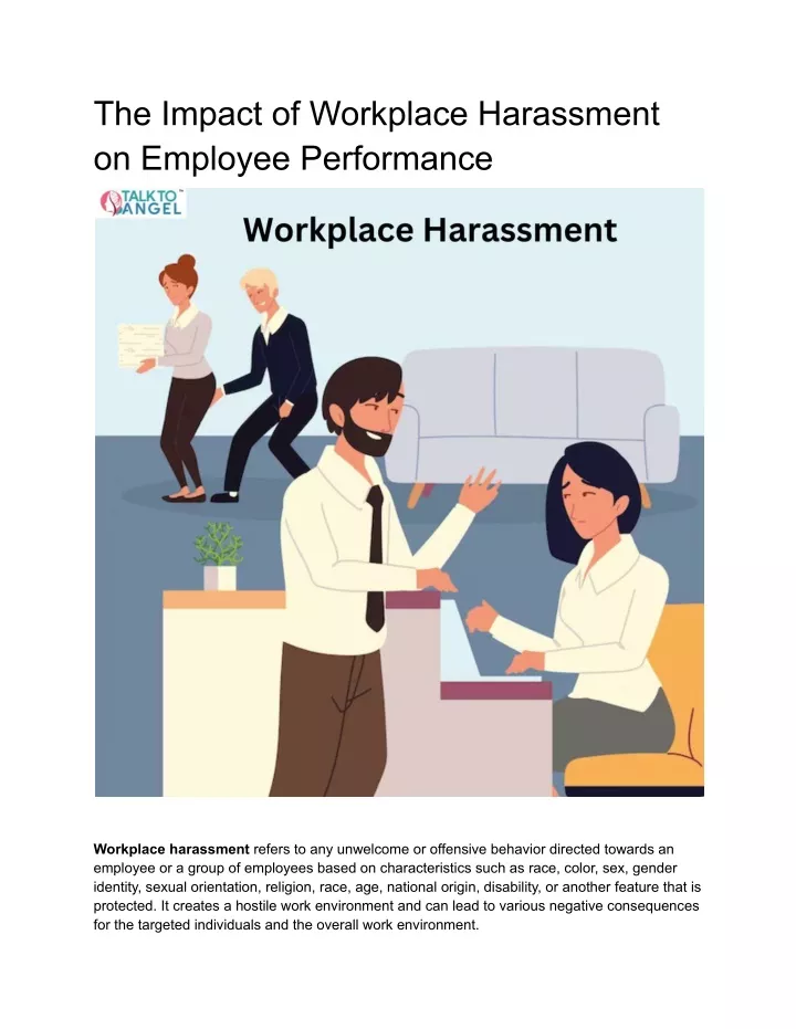 the impact of workplace harassment on employee