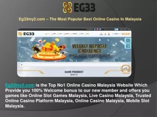 Eg33my2.com – The Most Popular Best Online Casino In Malaysia