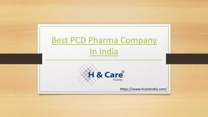 best pcd pharma company in india