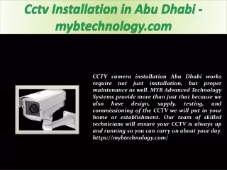 cctv installation in abu dhabi mybtechnology com