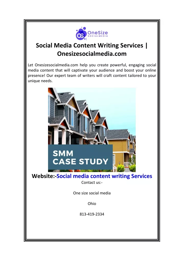 social media content writing services