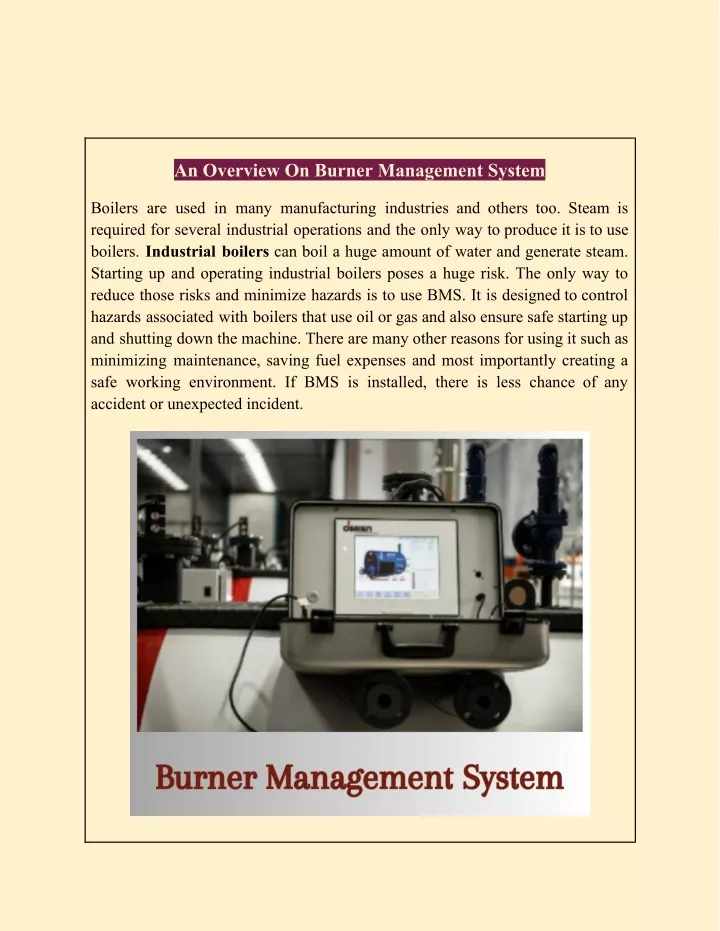 an overview on burner management system