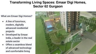 Transforming Living Spaces_ Emaar Digi Homes, Sector 62 Gurgaon