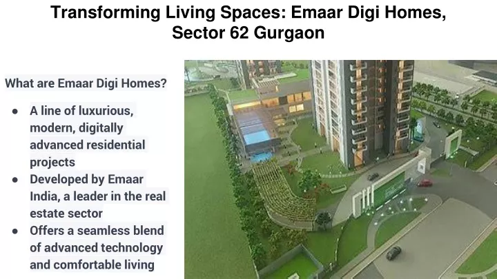 transforming living spaces emaar digi homes sector 62 gurgaon