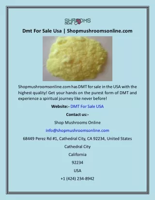 Dmt For Sale Usa  Shopmushroomsonline