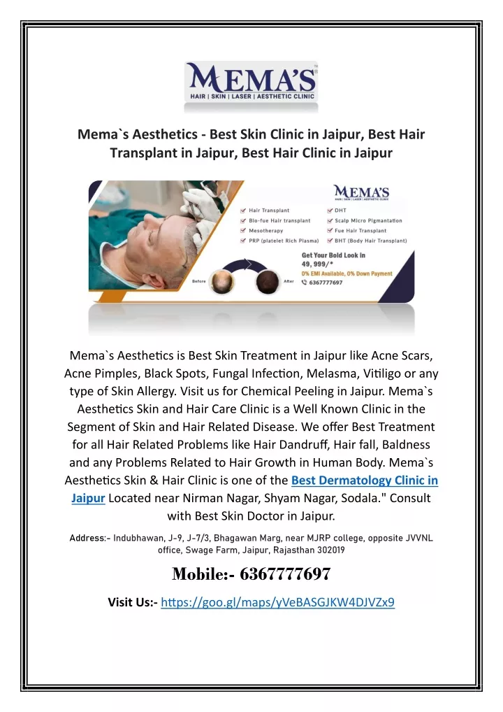 mema s aesthetics best skin clinic in jaipur best